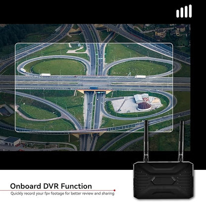 FPV Monitor for FPV Camera- 5.8Ghz 4.3 FPV Display Screen with DVR 40CH Receiver 800x480 IPS Display Built-in Battery for RC Hobby FPV Drone RC Car FPV VTX Goggles