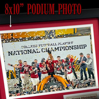 Indiana Hoosiers | 2025 CFP National Champions | Collectible Hoosier Football Memorabilia | Framed Picture &amp Photo Collage Gift Man Cave Wall Art Home &amp Room Decor | 2 Sizes &amp 2 Styles (