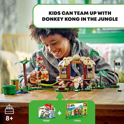 LEGO Super Mario Donkey Kong's Tree House Expansion Set - Building Toys for Boys &amp Girls Ages 8+ Years - Pretend Play Toy Figures &amp Playsets - Gifts for Kids - 71424