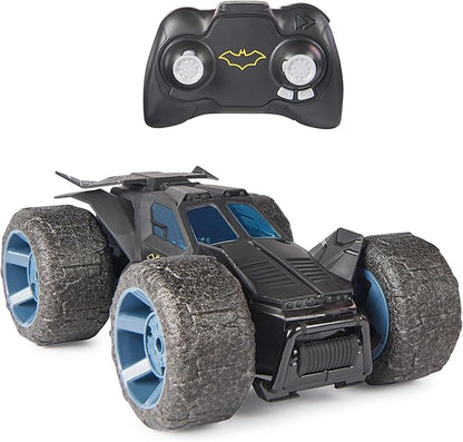 DC Comics Batman Stunt Force Batmobile Indoor Remote Control Car Turbo Boost &amp Crazy Stunts Collectible Super Hero Kids Toys for Boys and Girls 4 and Up