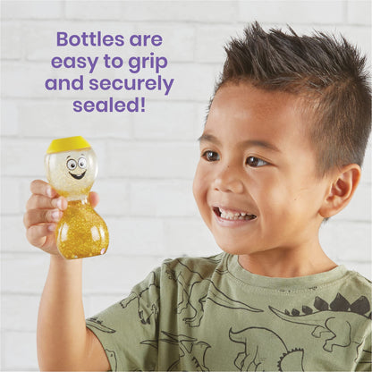 hand2mind Express Your Feelings Sensory Bottles- Primary Emotions, Toddler Sensory Toys, Quiet Fidget Toys, Play Therapy Toys, Calm Down Corner Supplies, Calming Corner, Social Emotional Learning