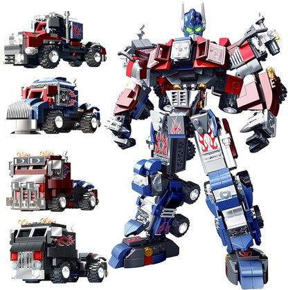 HIGH GODO Transforming Robot Building Set 4in1 Transforming Mech Truck Building Kit Cool Robots Toys Gifts for Teens Adults 14+ (649 Pieces)