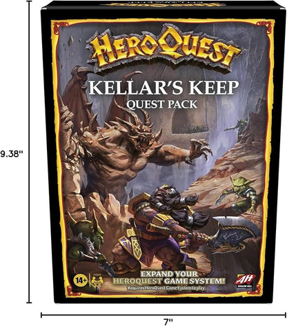 Hasbro Gaming Avalon Hill HeroQuest Kellar's Keep Expansion Dungeon Crawler Board Game for Ages 14 and Up 2-5 Players Requires HeroQuest Game System to Play
