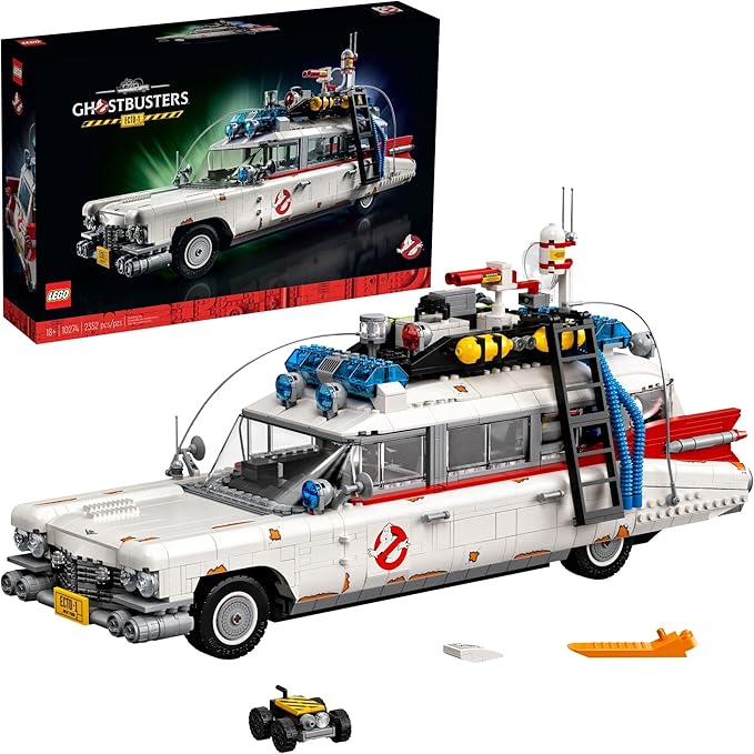LEGO Icons Ghostbusters ECTO-1 10274 Car Kit Large Set for Adults Gift Idea for Men Women Her Him Collectable Model for Display Nostalgic Home Décor