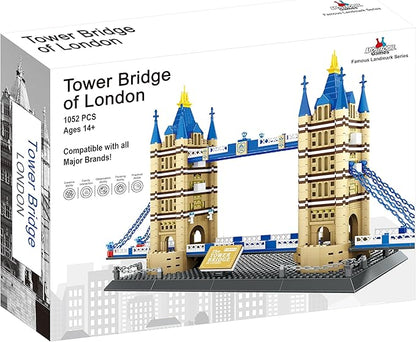 Apostrophe Games Tower Bridge Building Block Set – 1052 Pieces London Tower Bridge Model Building Blocks for Adults and Kids - Architecture Kit Famous Landmark Series