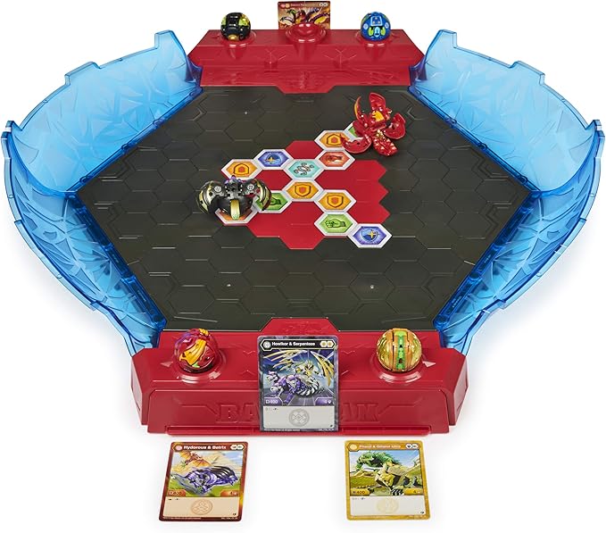 Bakugan Battle League Coliseum Deluxe Game Board with Exclusive Fused Howlkor x Serpenteze Kids Toys for Boys Ages 6 and Up