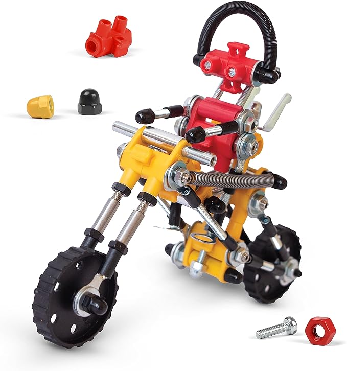 The Off Bits Motorbike Stem Building Toys RiderBit Educational Build Your Own Robot Toy for Kids 8+ Year Old Boys and Girls Stem Toys Engineering Kit Vehicle Construction Steam Easter Gift for Kids