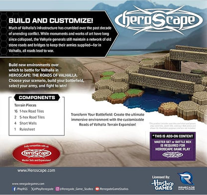 Renegade Game Studios Heroscape Roads of Valhalla Terrain Expansion Add-on for Board Game