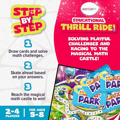 Number Park - Addition &amp Subtraction Math Games for Kids Ages 5-8 - Fun Educational Learning Game - Board Games for Kindergarten &amp Up - Gift