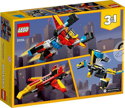 LEGO Creator 3 in 1 Super Robot Building Kit Kids Can Build a Toy Robot or a Toy Dragon or a Model Jet Plane Makes a Creative Gift for Kids Boys Girls Age 7+ Years Old 31124
