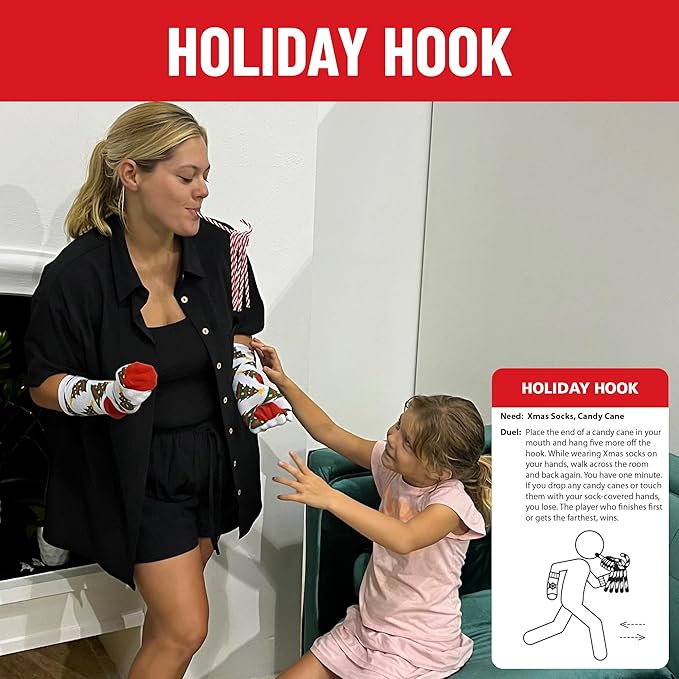 Funwares 24 Days of Christmas Games - Complete Advent Calendar Christmas-Themed Minute to Win It Challenges for Kids Teens &amp Families 2-12 Players Ready to Play Right Out of the Box!