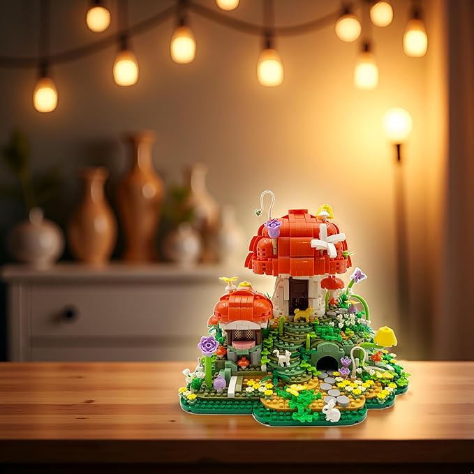 Mushroom House Micro Building Blocks Set2798 PCS Mini Treehouse Architecture Building Sets for Adults TeensMicro Japanese Sakura Bonsai Tree BricksCreative Collectible Gifts for Kids 14+