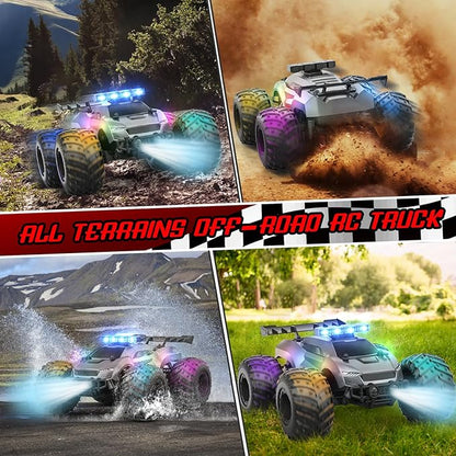 Remote Control Car - 20km/h 1:18 High Speed RC Cars Offroad with RBC &ampHeadlights &ampHeadlamps 2.4GHz Toy Car Gift for 3 4 5 6 7 8 9 10-12 Year Old Boys Girls Kids