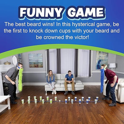 Squirrel Products Battle of The Beards Funny Party Game White Elephant Minute to Win It Game for Kids &amp Adults Family Game Night Activity for Ages 6+