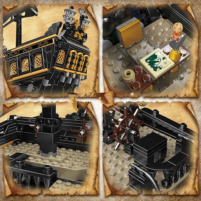 JMBricklayer Pirate Ship Model Building Sets Black Pearl Mysterious Toys Kits Collectible Blocks Cool Toy Gifts for Boys Teens Collectors (Upgraded Version 3180 Pieces) (40102)