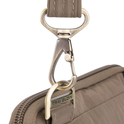 Travelon Anti-Theft Signature Quilted Slim Pouch, Sable, One Size, Anti-theft Signature Quilted Slim Pouch