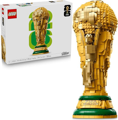 LEGO Editions FIFA World Cup Official Trophy Building Set - Kit for Display in Bedroom Home Office Book Shelf - Soccer Fans Collectible - with World Cup 2026 Minifigure - Gift for Fans - 43020