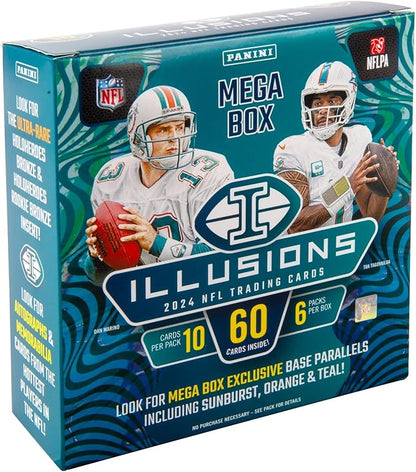 2024 Panini Illusions Football Trading Cards Mega Box