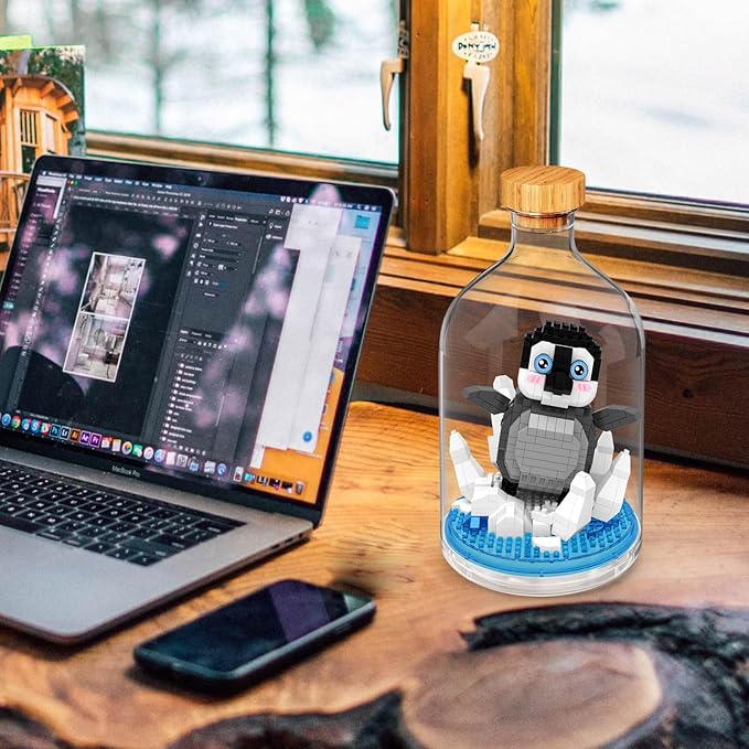 Creative Penguin Toy Building SetAdult Mini Animal Friend SetParty Favors Gift for FriendsMarine Animals Lover Office Home Decor Building BlockNew Year Easter Birthday Gift for Family