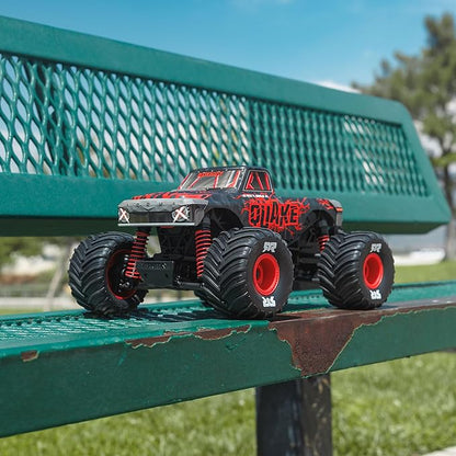 ARRMA RC Truck 1/16 Quake GROM 4X4 RTR Brushed Monster Truck (Battery &amp Charger Included) Red ARA2137T1