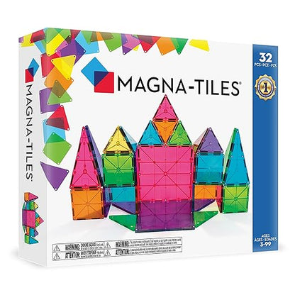 MAGNA-TILES Classic 32-Piece Magnetic Construction Set The ORIGINAL Magnetic Building Brand