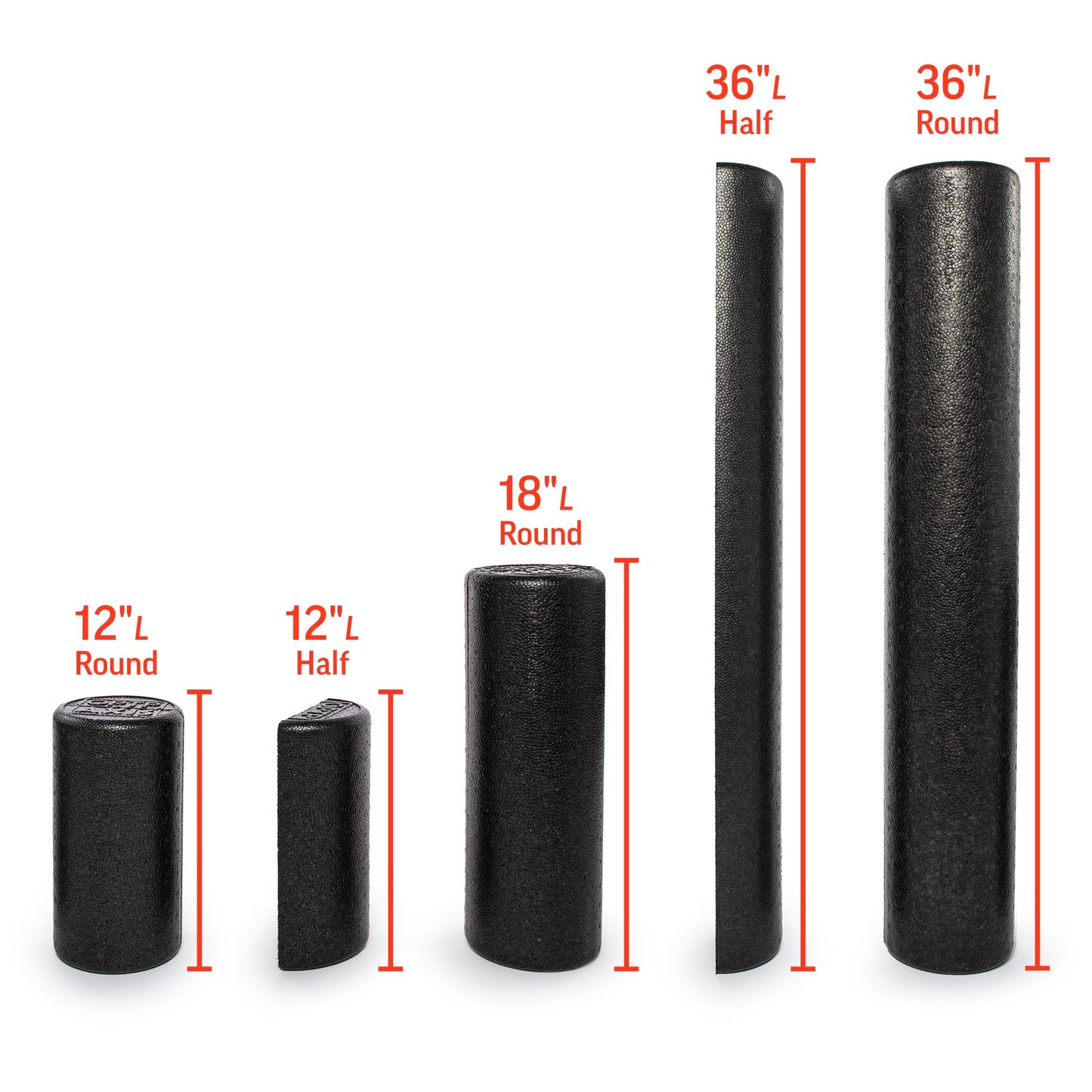 OPTP AXIS Firm Foam Roller, High Density Foam Roller for Physical Therapy, Yoga, Pilates, Fitness Exercise and Sports Training (Black, 36" X 6" Round)