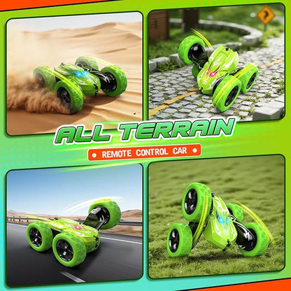 Remote Control Car 4WD 2.4GHz Fast RC Cars with Wheel Lights Toys for Age 3-12 Birthday Gifts Christmas Toys for 3-12 Year Olds Type-C Charging Rechargeable