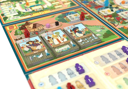Village Board Game Big Box Edition - Includes All Expansions &amp Promos! Medieval Farming Strategy Game Family Game for Kids &amp Adults Ages 12+ 1-5 Players 60-120 Min Playtime Made by Eggert