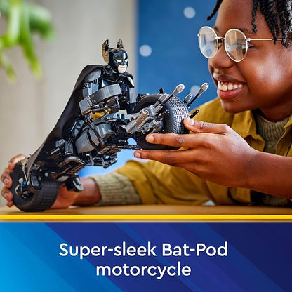 LEGO DC Batman Construction Figure &amp The Bat-Pod Bike Building Toys - Batman Action Figure from The Dark Knight for Boys &amp Girls Ages 12+ - Superhero Gift Ideas for Kids - 76273