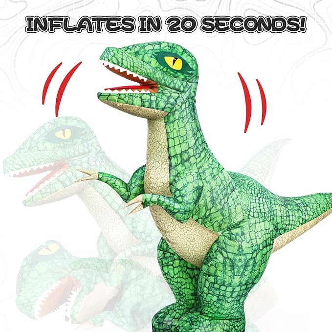 2.4GHZ Remote Control Inflatable Dinosaur Toy for KidsElectric Toy Dinosaur with 360°RotationForward &amp BackwardRechargeable Walking Dinosaur Toy for Boys Kids Age 6-8 8-12 Birthday Gifts