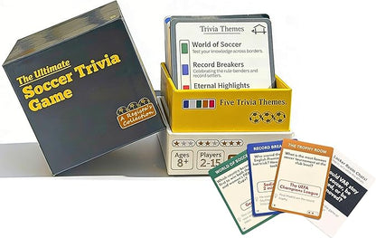 Soccer Trivia Card Game | Best Soccer Gift for Boys Girls Kids &amp Adults | 150 Trivia | World Cup 2026 EPL La Liga &amp Champions League | Family Game Night | Soccer Easter Basket | Coach Team