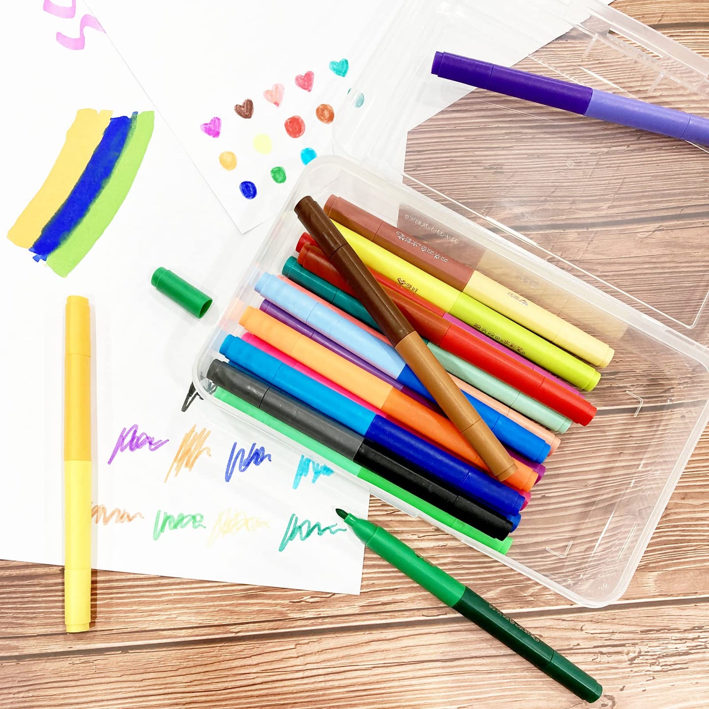 Large Capacity Clear Pencil Case, Plastic Pencil Boxes Stackable Design, Supply Boxes for Kids Boys School Classroom,1 Pack