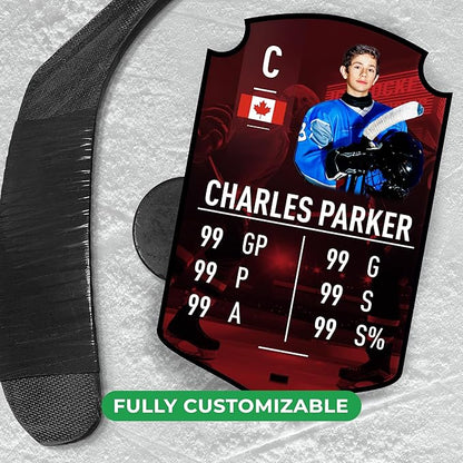 EGD Personalized Hockey Plaque | Ultimate &amp Party Decorations | Hockey Gifts for Boys | Multiple Sizes &amp Shapes (Card 5)
