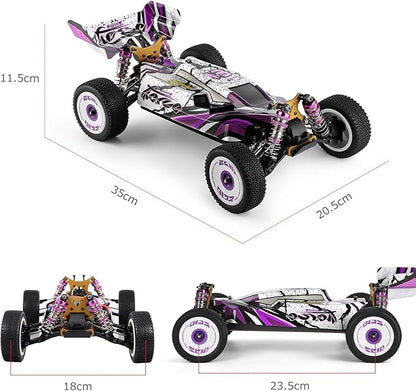 GoolRC WLtoys 124019 RC Car 1/12 Scale 2.4GHz 4WD 60km/h High Speed Racing Buggy Drift Car RTR Aluminum Alloy Chassis Zinc Alloy Gear 1 Battery