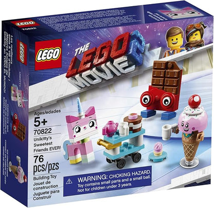 LEGO THE LEGO MOVIE 2 Unikitty’s Sweetest Friends EVER! 70822 Pretend Play Food and Friends Building Kit for Girls and Boys Unikitty LEGO Set 2019 (76 Pieces)