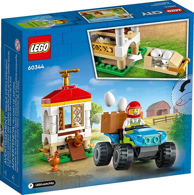 LEGO City Chicken Henhouse 60344 Building Farm Toy Set for Kids Boys and Girls Ages 5+ (101 Pieces)