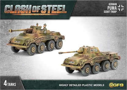 Gale Force Nine Clash of Steel: German: Puma Scout Troop (x4 Plastic) CSG08