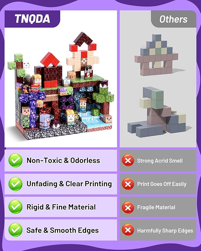 Magnetic Blocks Magnetic Building Blocks 330PCS 0.8in Magnetic Tiles for Toddler STEM Sensory Magnetic Toys for Boys &amp Girls Age 3 4 5 6 7 8 9 10 11 12 Birthday Gifts