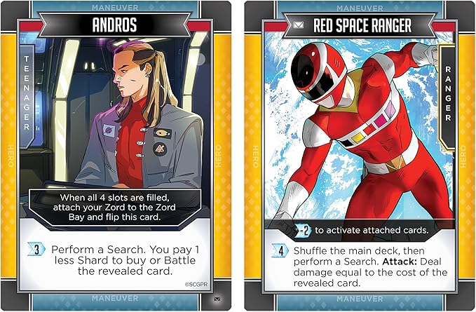 Renegade Game Studios Power Rangers Deck-Building Game Flying Higher Expansion Strategy Card Game with Andros &amp Space Rangers Ages 14+ 1-4 Players