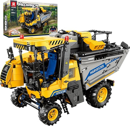 Reobrix Grape Harvester RC Tractor Building Set City Construction Vehicle Set 22026 Farm Technic Truck Model Kit for Adults Collection Decor or Gift for Adult and Machinery Lovers
