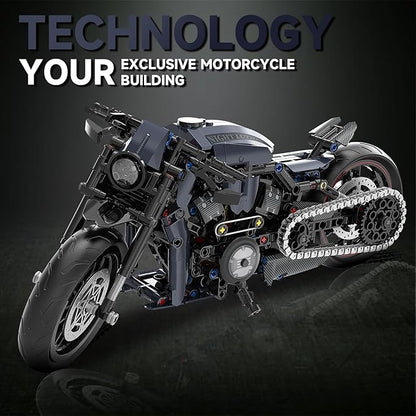 1:8 Motorcycle Building Blocks Toy Kit 623PCS for Adults and Motorcycle Enthusiasts Collectible Building Toy for Adults Birthday Gifts Build A Model Motorcycle