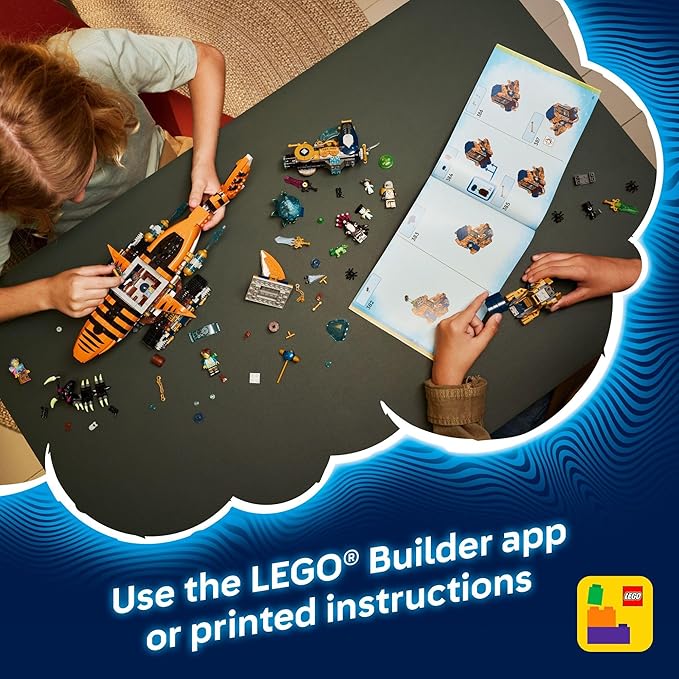 LEGO DREAMZzz Tiger Shark Tank Building Toy for Boys &amp Girls - Ages 9+ - Pretend Play Set for Kids Ages 9+ W/2 Build Options - Includes 5 Minifigures - Gift Idea for Birthdays - 71515