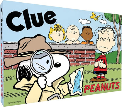 CLUE: Peanuts Board Game Solve The Mystery of Linus's Missing Blanket with Charlie Brown Snoopy &amp Friends Explore Iconic Locations Like Lucy’s Booth &amp Charlie’s House Officially Licensed