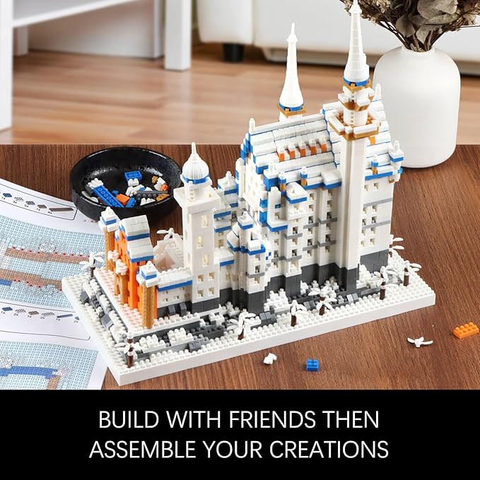 Germany Swan Stone Castle Micro Building Blocks Set Famous World Architecture Model Creative Collection Building Toys for Adults and Kids 14+ (2800 Pieces)