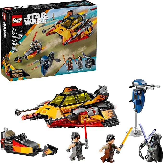 LEGO Star Wars: Rebuild The Galaxy The Force Burner Snowspeeder Building Toy - 2 in 1 Pretend Play Set W/ 3 Minifigures for Kids Ages 7+ - Collectible Room Decor &amp Gift Idea for Boys &amp Girls