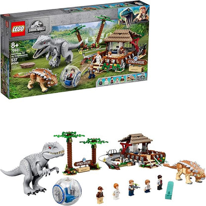 LEGO Jurassic World Indominus rex vs. Ankylosaurus 75941 Awesome Dinosaur Building Toy for Kids Featuring Jurassic World Character Minifigures for Hours of Creative Fun (537 Pieces)