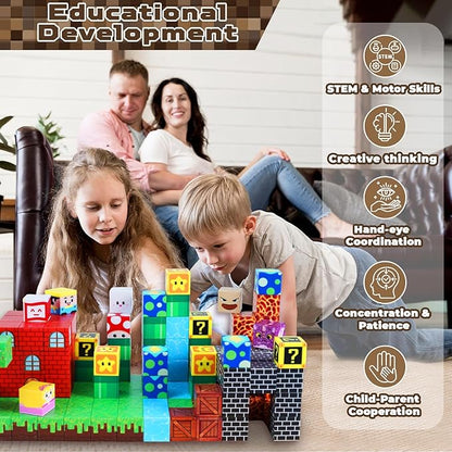 Magnetic Blocks - 150 PCS Build Adventure Game Castle - Magnetic Toys for Montessori Toddler Christmas Birthday Gifts - STEM Sensory Toys for 3 4 5 6 7 8 9 10 Year Old Boys &amp Girls