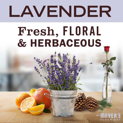 MRS. MEYER'S CLEAN DAY Hand Soap, Made with Essential Oils, Biodegradable Formula, Lavender, 12.5 fl. oz - Pack of 3