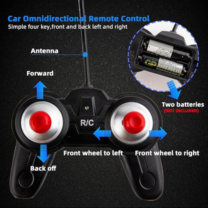 BDTCTK Remote Control 1/24 Ford Mustang Shelby GT500 RC Model Car Toys for 6+ Kids and Adults Blue