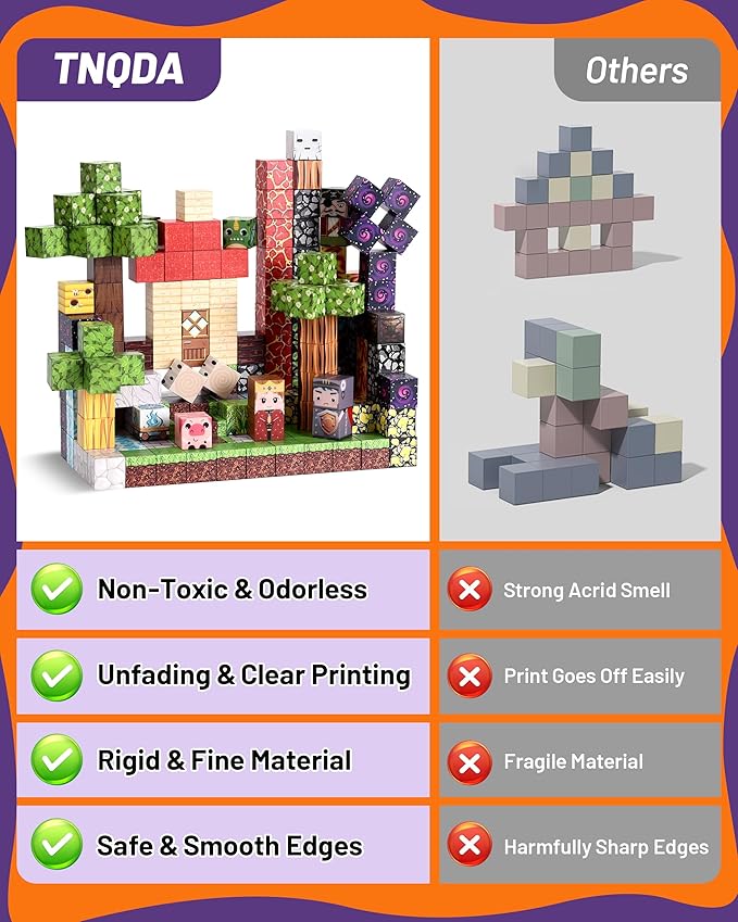200 PCS Magnetic BlocksMagnetic Building BlocksMagnet Toys for KidsBlocks Magnet SetStacking Magnets School STEM Toys for Boys and Girls Age 3+ Years Old